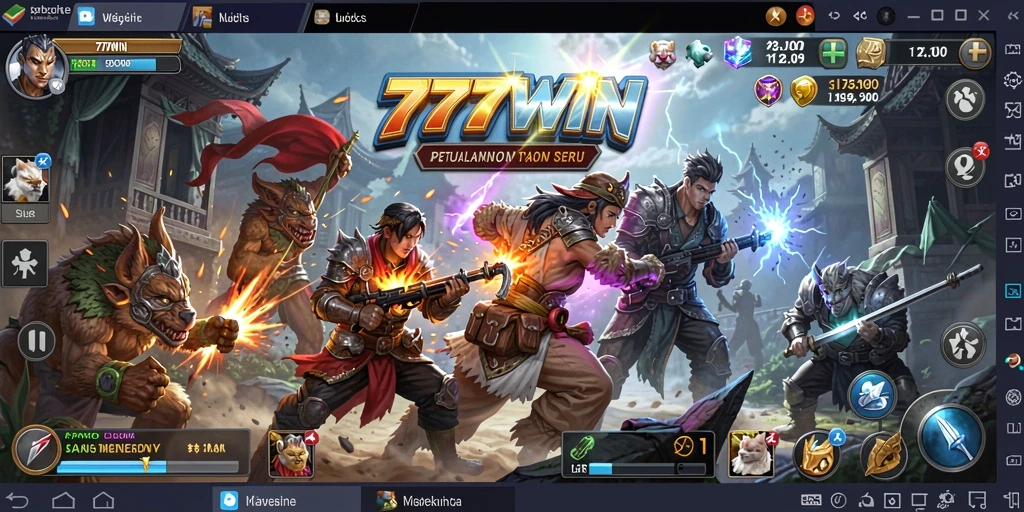Screenshot menunjukkan gameplay mendebarkan dari petualangan 777WIN.