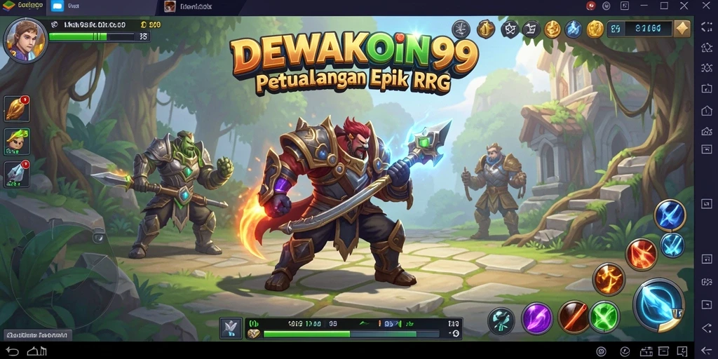 Tampilan gameplay DEWAKOIN99 yang menarik dengan aksi pertempuran seru.