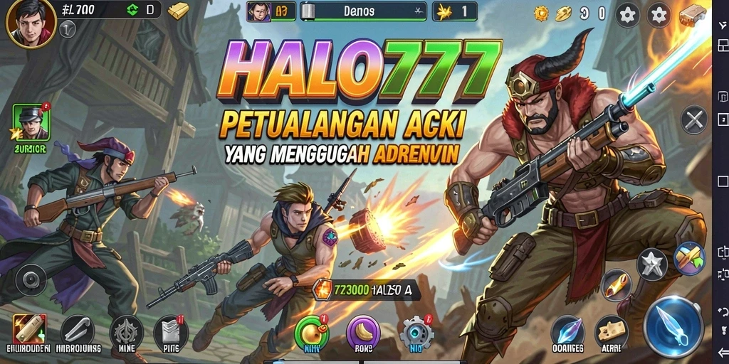 Screenshot utama HALO777 memperlihatkan aksi pertarungan yang menegangkan.