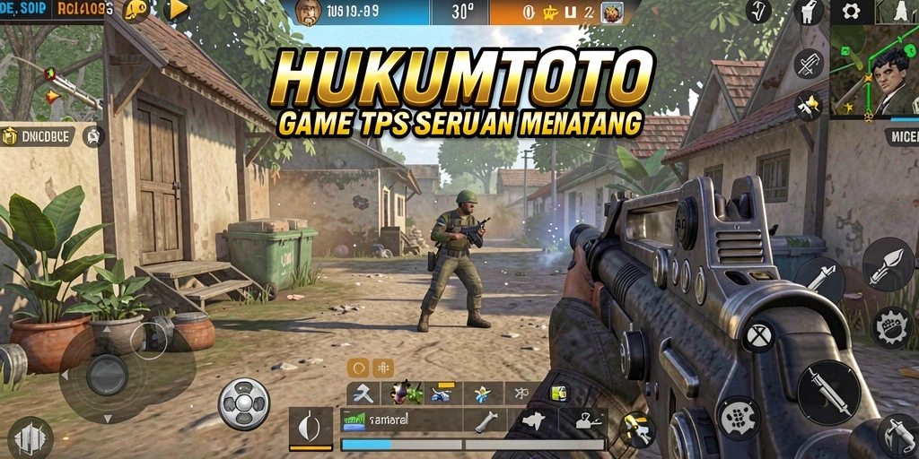 Screenshot gameplay menunjukkan aksi mendebarkan dalam HUKUMTOTO.