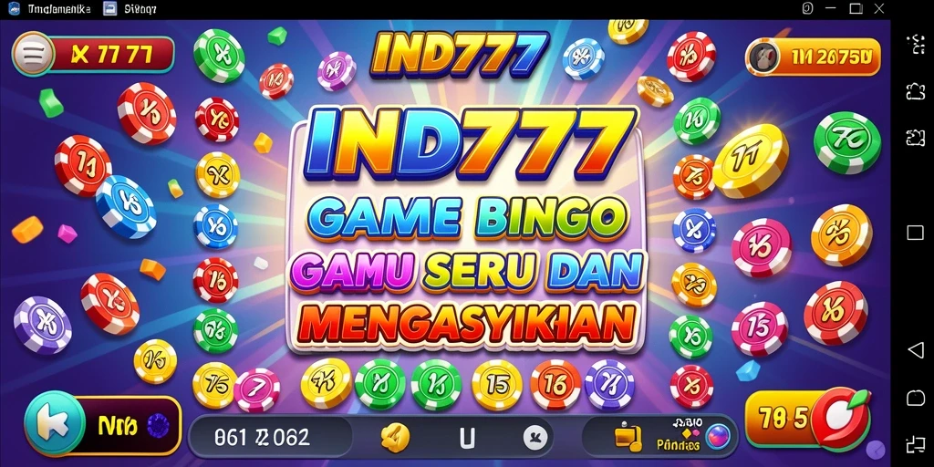 Screenshot utama IND777 menampilkan gameplay Bingo yang interaktif.
