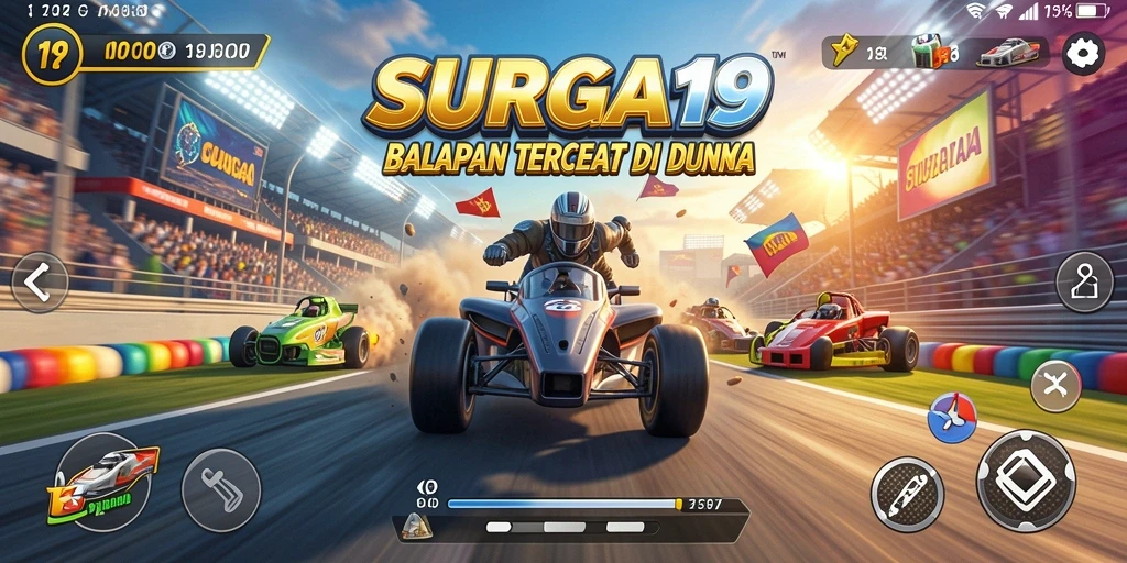 Gameplay balapan mendebarkan di SURGA19 dengan grafik yang menakjubkan.