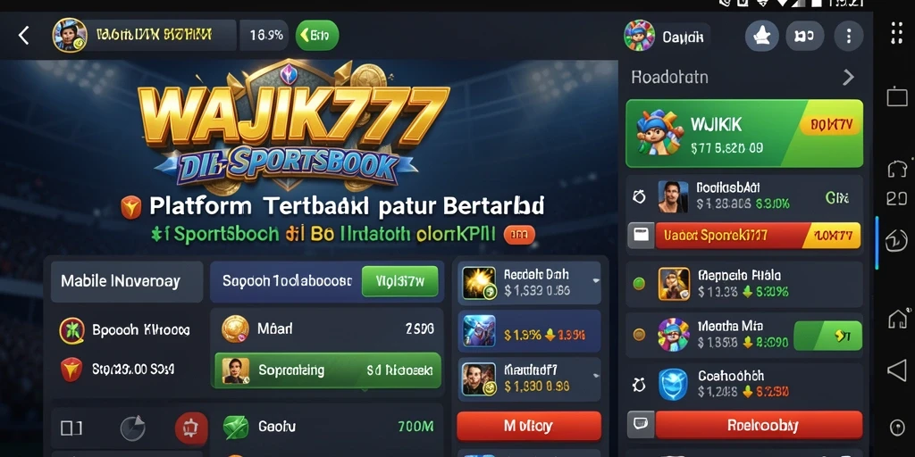 Tampilan utama gameplay WAJIK777 dengan berbagai opsi taruhan olahraga.