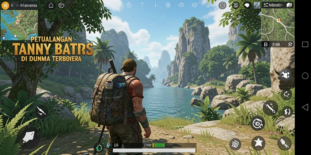 Screenshot X168 yang menunjukkan aksi seru dalam dunia terbuka.